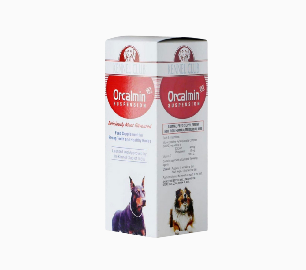 Orcalmin Meat Flavoured Suspension 200ml calcium syrup for dogs Sri Lanka
